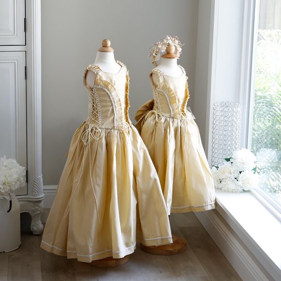 Gold Flower Girl Party Dress Princess Formal Special Occasion Size 2 NWT - Picture 9 of 12